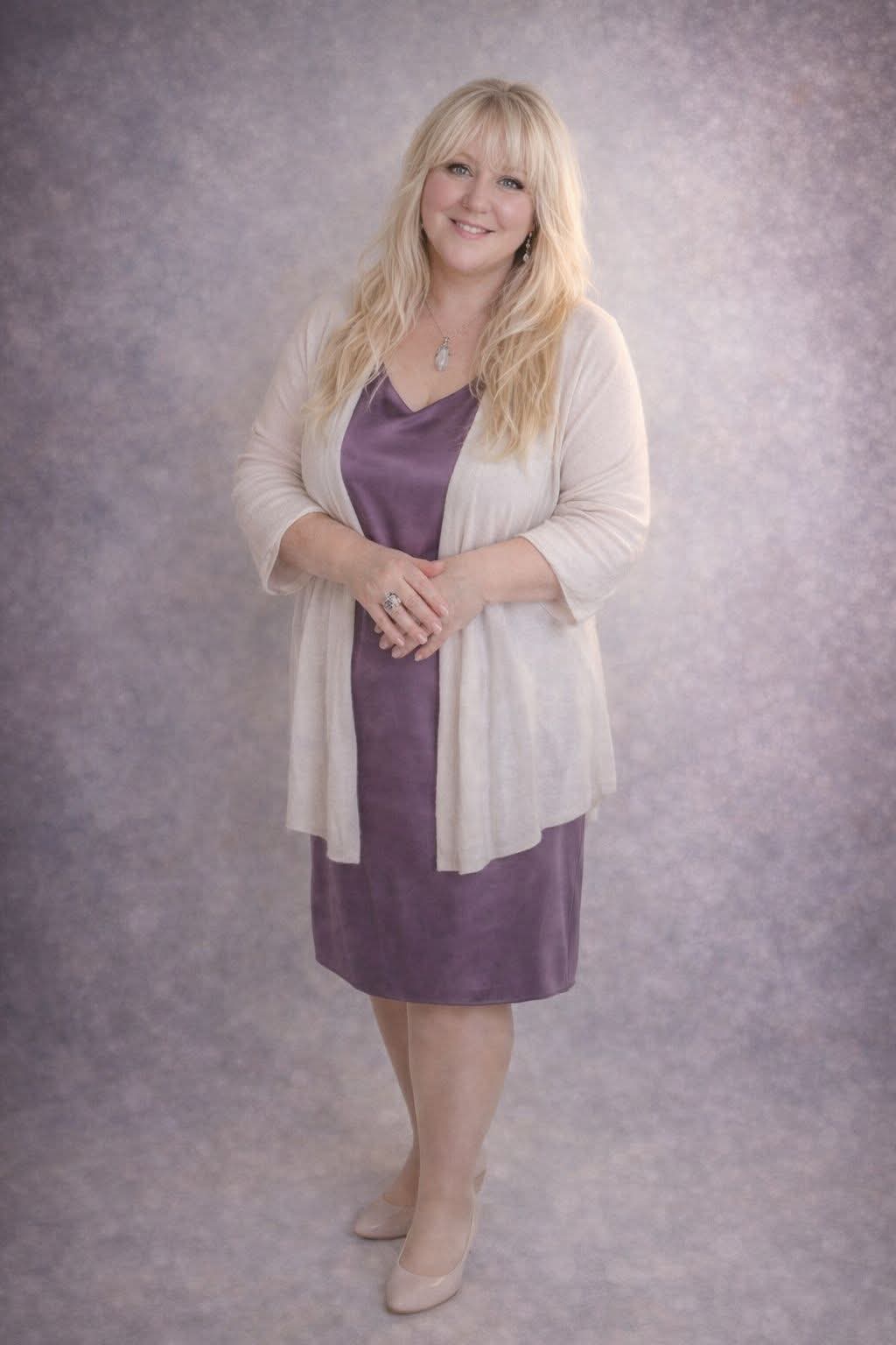 Claire Wallace, full length portrait